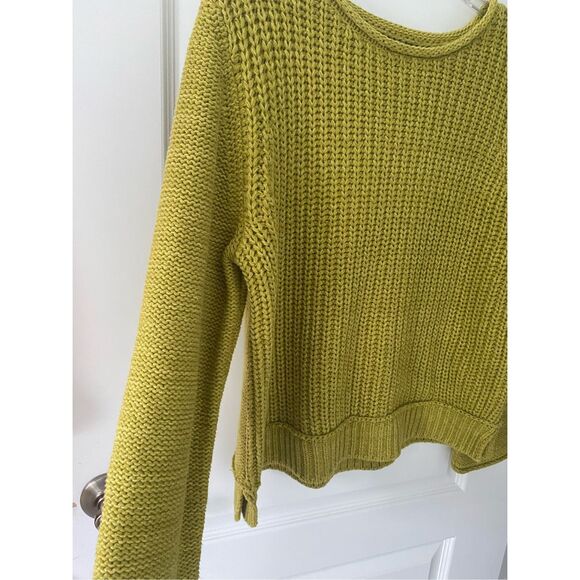 Habitat: Clothes  to Live In Green Knit Long Sleeve Sweater Sz M - Picture 13 of 14